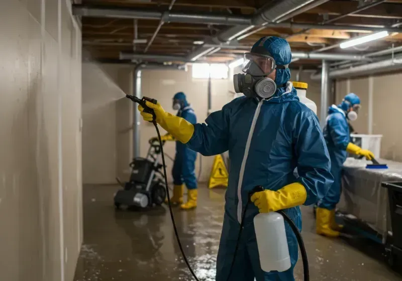 Basement Sanitization and Antimicrobial Treatment process in Chester, SC